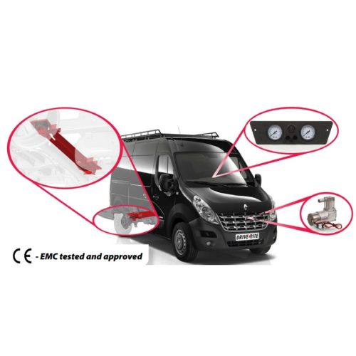Drive-Rite Nissan NV400 X62 RWD dvojokruhová sada prídavného vzduchového pruženia pre dvojkolesovú verziu (2010-dodnes) 