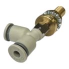 Plniaci ventil s T-čkom pre hadičku ∅4mm